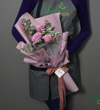 Букет - комплимент из фиолетовых роз Фото 394x433